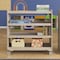 Flash Furniture Bright Beginnings Commercial Grade Space Saving 4 Shelf Wooden Mobile Classroom Storage Cart with Locking Caster Wheels, Kid Friendly Design, Natural MK-KE24114-GG - alternate 3
